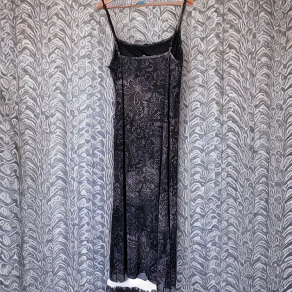 💜Minga London Sheer Mesh Slip Dress Purple Black Grunge Alt Fairy | Size L - Picture 2 of 12